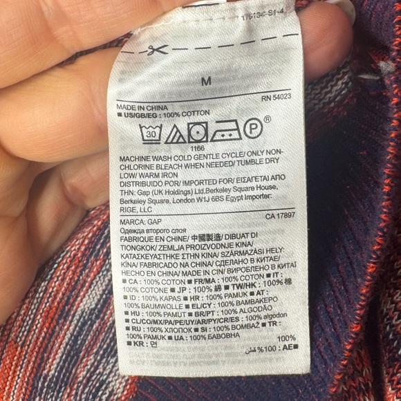 NWOT GAP Cotton Marled Striped Sweater Size Medium - Picture 5 of 6